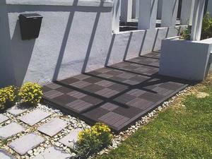 Không Thấm Nước Lồng Vào Nhau Ngoài Trời Gỗ Nhựa Lưỡi Và Groove Diy Decking Sàn Gạch Composite Wpc Decking - Product Image 4