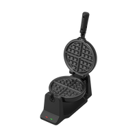Gaufrier électrique HUAQI 900W, plaque rotative antiadhésive à 180 degrés, design compact, pour cuisine domestique, vente en gros OEM