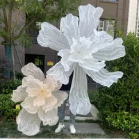Fleur artificielle géante en soie/fil 3D personnalisable pour décoration de mariage, toile de fond, fête d'anniversaire, scène événementielle