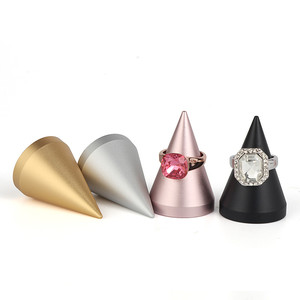 Dali Conico In Piedi In Acciaio Inox Anello Dei Monili Banco di mostra Per Il Negozio di Gioielli - Product Image 2