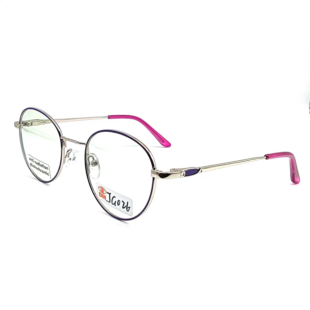 Jg026 sông photochromic người đàn ông và phụ nữ Unisex Vòng Kim Loại quang học Kính mắt Frames