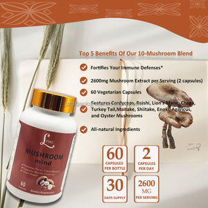 Viên Nang Năng Lượng Bổ Sung OEM Thuốc Giảm Cân Hữu Cơ Thảo Dược Chiết Xuất Nấm Bờm Sư Tử Não - Product Image 3