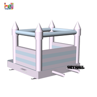 Château gonflable 13x13 pieds, coloré, en PVC, pour enfants, idéal pour les fêtes d'anniversaire