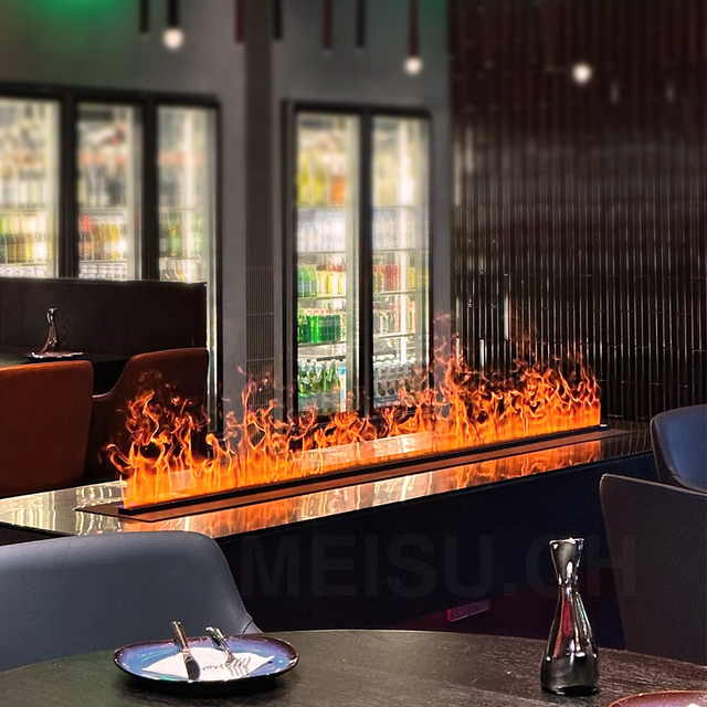MEISU.CH Remote Control Wall Mount Master Flame Led Light Modern Stove Electric Fireplace Simulation Flame Atomizing Fireplace