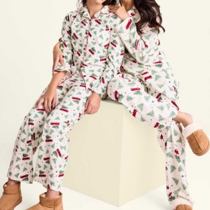 Conjunto <span class=keywords><strong>de</strong></span> Pijama Navideño <span class=keywords><strong>de</strong></span> Algodón para Mujer y Niña, Camiseta <span class=keywords><strong>de</strong></span> Manga Larga, Pantalones Largos, Estampado Personalizado, Ropa <span class=keywords><strong>de</strong></span> Dormir - Product Image 4