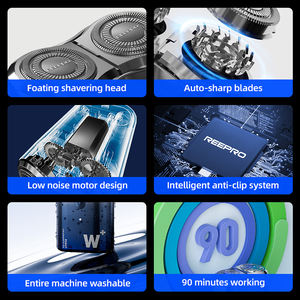 2024 nueva maquinilla de <span class=keywords><strong>afeitar</strong></span> <span class=keywords><strong>para</strong></span> hombres herramientas de aseo eléctrica inalámbrica recargable húmedo/Seco afeitadora rotativa ajuste seguridad <span class=keywords><strong>barba</strong></span> <span class=keywords><strong>bigote</strong></span> - Product Image 3