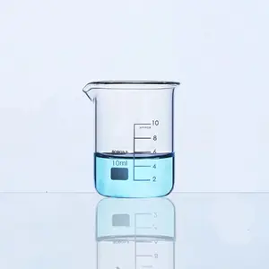 هاياو مختبر مختبر البورسليكات الزجاج دورق مع صنبور شكل منخفض الزجاج