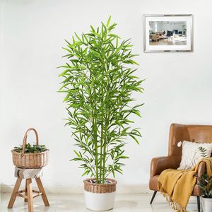 Simulation <span class=keywords><strong>Faux</strong></span> Bambou En Pot <span class=keywords><strong>D</strong></span>écoration Intérieure Bionique Bambou Plante Artificielle Fenêtre Aménagement Paysager Plante Verte Paysage - Product Image 4