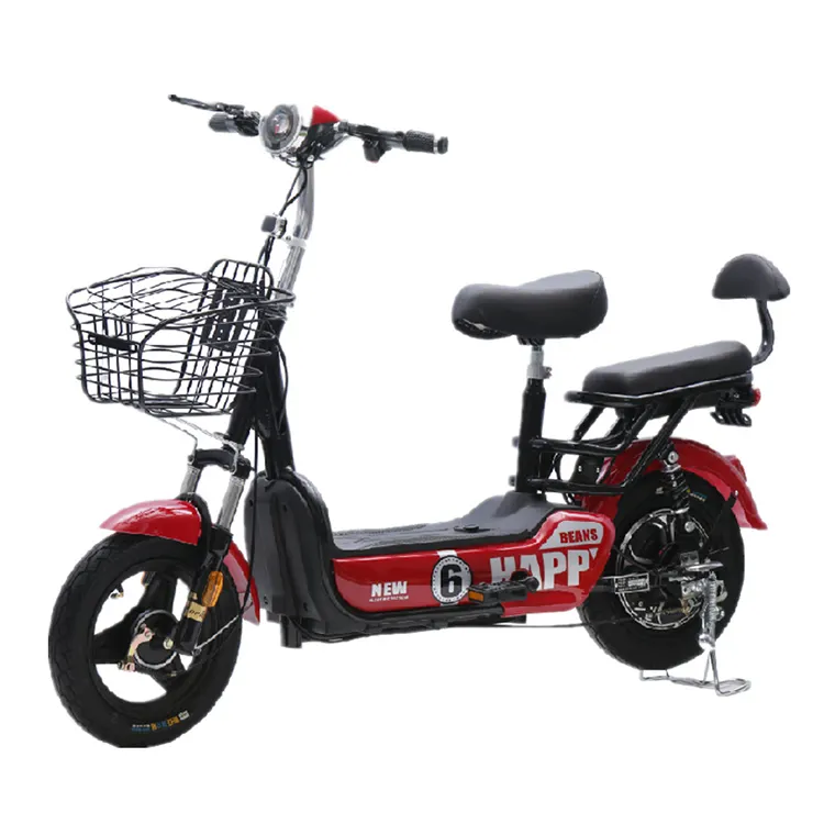 Nouveau scooter électrique 2 roues 48V 12Ah 20Ah meilleur vélo électrique de ville rapide 350W 25mph avec panier