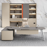 Nouveau mobilier de bureau : Bureau de direction, Table de bureau de PDG, Table de bureau de luxe pour cadre supérieur