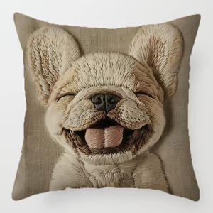 Funda de Cojín Bordada en 3D con Diseño de Plantas, Flores y Aves, Funda de Almohada Decorativa con Impresión Digital Colorida - Product Image 3