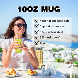 Tumblers toptan toplu 10 oz manyetik kapak Tumbler paslanmaz çelik tozu kaplı Vasos orijinal Termos Termicos 10 oz kahve kupa - Product Image 5