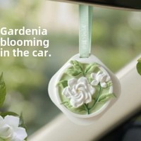 Pendentif voiture parfum rétroviseur suspendu parfum solide aromathérapie fleur pierre décoration intérieure accessoires ornement