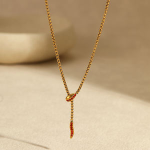 Ins 18K Vergulde Roestvrij Staal Bohemen Unieke Hoge Kwaliteit Zirkoon Slangenbak Ketting Elegante <span class=keywords><strong>London</strong></span> Sieraden - Product Image 3