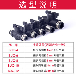 SA/HVFF/BUC White/Black Manual <b>Pneumatic</b> <b>Parts</b> 8/10/12mm Pipeline Throttle Valve Connector <b>Pneumatic</b> Throttle Valve - Product Image 2