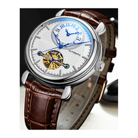 Montres automatiques mécaniques en acier de style professionnel, avec conception d'usine et personnalisation similaire au mouvement Flywheel GMT, pour marque privée
