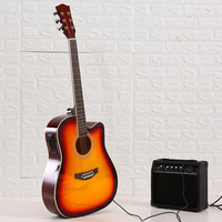 Customizable 41 Inch Multi Colorful Wooden Stringed Musical Instruments Electrical Guitar with 4-Band Equalizer