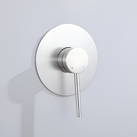 Douche de plafond multifonctionnelle en acier inoxydable brossé à poignée unique et grande tête, vente directe usine