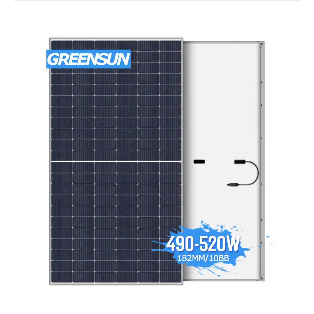 La migliore vendita della cina nel mercato tedesco 490w 500w 510w 520w modulo solare sistema di pannelli solari bifacciali prezzo di fabbrica di alta qualità