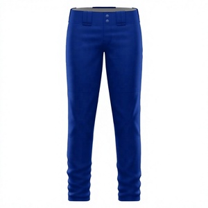 Pantalones de Béisbol Azul Rey para Hombre, Corte Ajustado, Cierre de Botones, Color Sólido, Poliéster, Deportivos, para Todas las Temporadas, Uso Adulto - Product Image 1
