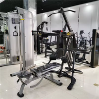 Rack de squat chargé de plaques pour la maison Extension de la boucle des jambes Multi Station Levier Trainer Système de poulie d'haltérophilie Multi Gym Machine