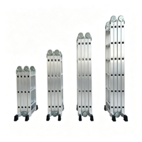 Échelle pliante multifonction en aluminium de qualité commerciale avec charnières de sécurité