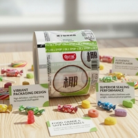 Film d'emballage en PET de qualité alimentaire laminé CP, rouleau personnalisé imprimé numériquement, brillant, translucide, souple, pour bonbons, lait, snacks