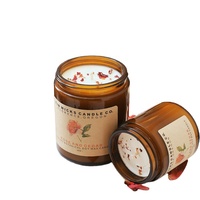 Bougies parfumées de luxe faites à la main en gros, petit pot marron, cire de soja, aromathérapie, pour chambre à coucher, aide au sommeil, Fête des Pères, Nouvel An
