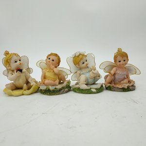 Artisanat né bébé Figurines résine personnalisée mode Mini fée ange nouveau mariage noël décoration de la maison - Product Image 4