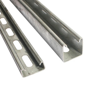 Profilé Unistrut en acier galvanisé HDG, double soudure, 41x21, pour plafond métallique, avec trous, type poutre C et rail C - Product Image 2