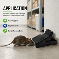 Piège à rats en plastique robuste, attrape-rongeurs puissant à déclenchement rapide, réutilisable, pour la lutte antiparasitaire intérieure et extérieure