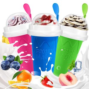 Slushie Cup Slushy <b>Maker</b> Cup Frozen Magic Squeeze Cups for Juice Milk Yogurt Ice <b>Cream</b> Make DIY Smoothie Cooling Bottle - Product Image 1