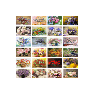 Pintura al óleo por números, imágenes de flores, pintura por números en lienzo, decoración de habitación, pintura Digital DIY sin marco, pinturas, arte de pared - Product Image 1