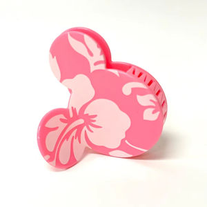 Benutzer definierte rosa hawaiian ische Maus Klaue Haarschmuck für Mädchen Sommer Acetat Material - Product Image 1