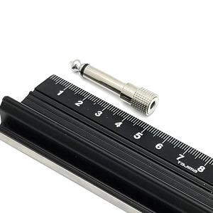 Venta caliente Mic micrófono 6,35mm Mono macho a 3,5mm Mono Jack Splitter música Metal Adaptador de Audio - Product Image 3
