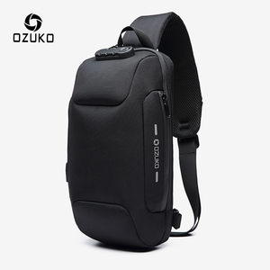 Ozuko D9223 עמיד למים טקטי גברים כתף תיק אופנה 2023 Crossbody שקיות ניילון בד מותאם אישית גברים שליח שקיות