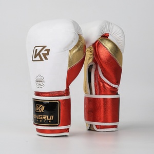 Gants <span class=keywords><strong>de</strong></span> boxe professionnels pour l'entraînement et la compétition, en cuir véritable avec lacets en cuir <span class=keywords><strong>de</strong></span> vache - Product Image 4