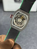 Montre mécanique automatique de luxe pour homme 6702, de haute qualité, avec cristal saphir, boîtier en fibre de carbone, bracelet en nylon, style hip-hop, sport