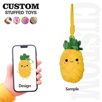 Logo de personnalisation d'usine de haute qualité Fruits et légumes jouets en peluche porte-clés peluche personnalisé