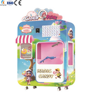 Riteng自動コットンフロスシュガーコットンキャンディー製造自動販売機タッチスクリーンソフトコトンキャンディーマシン子供用 - Product Image 1