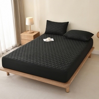 Protège-matelas matelassé en polyester 200TC, imperméable, respirant, doux, moderne et élégant, le plus vendu en gros