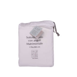 Parure de draps en coton blanc brillant Lecti, 2 pièces - Product Image 1