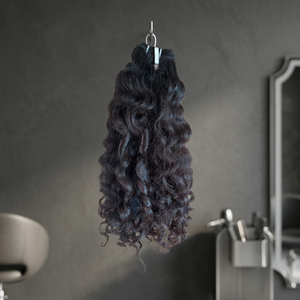 Extensions de cheveux humains bouclés 2026 à clipser, double trame, pointes pleines, mèches de cheveux vierges à tisser - Product Image 1