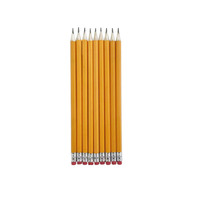Ensemble de crayons de papeterie pour étudiants, crayons à dessin HB en bois pour l'école