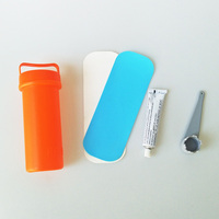 Kit de réparation de bateau gonflable et de planche à pagaie avec sac de pompe à clé à godet de réparation de colle de PVC