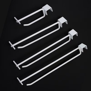 <b>Grid</b> Metal Wire Display Rack Customized Size Clothes Hanging <b>Wall</b> Hook Pegboard Slatwall Hooks Eco-friendly - Product Image 4