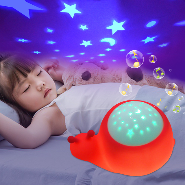 Baby Kids White Noise Star Projector Night Light Children's Bedroom Smart RGB Starry Star Projector With Natural Sounds Speaker
