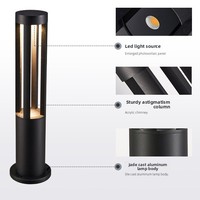Lampe de pelouse LED d'extérieur moderne étanche solaire cour jardin IP65 corps en aluminium simple petite taille garantie de 3 ans Dimmable