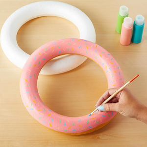 זר קצף טופס לבן קצף קישוט הבית טבעת עם פוליסטירן מורחב (eps) חומר גלם לחג המולד וחתונות - Product Image 4