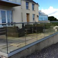 Garde-corps en verre en alliage d'aluminium durable au design moderne, garde-corps de balcon, garde-corps d'escalier, 6 pieds, traité thermiquement, imperméable